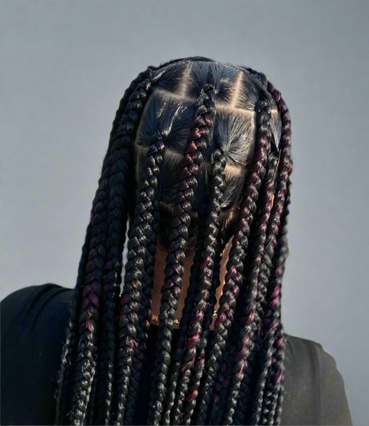 Large Knotless Box Braids